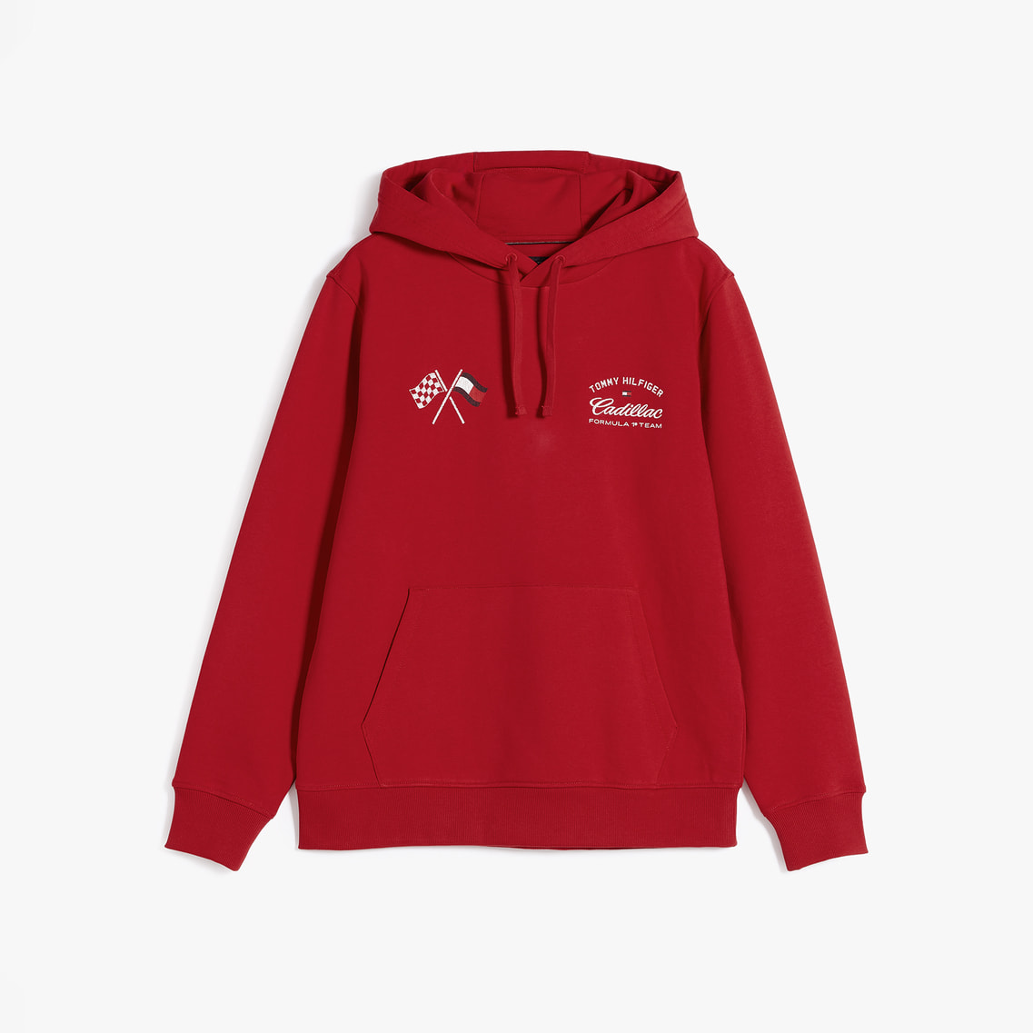 値下げ！トミーヒルフィガー　 赤　L Tommy x Cadillac F1 Team グラフィックパーカー | トミー