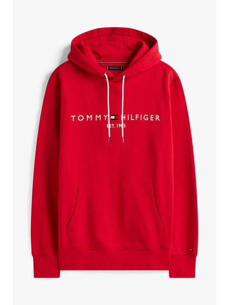 値下げ！トミーヒルフィガー　 赤　L TH X CF1 バーシティラグラングラフィックTシャツ | トミー
