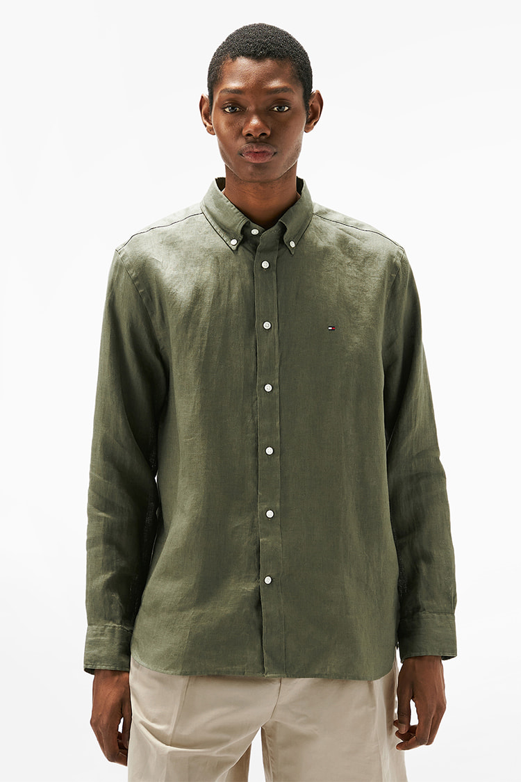 新品★トミーヒルフィガー★麻100%★セクシーな リネン ジャケット★ネイビー ジャケット L(42L)★TOMMY HILFIGER★845 トミー ヒルフィガー リネン　半袖シャツ　花柄　ビッグフラワー　総柄　ベージュ