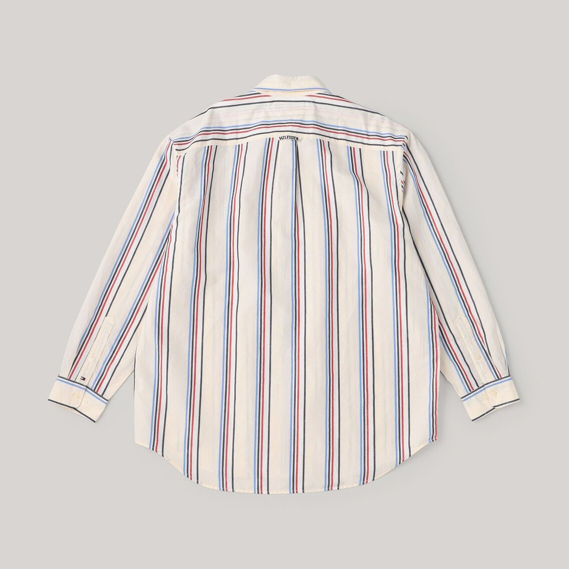 ペーパータッチリネントラックストライプシャツ | トミー ヒルフィガー  