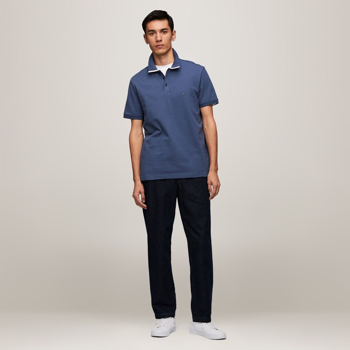 Safari掲載アイテム】モノタイプアンダーカラーレギュラーポロシャツ  