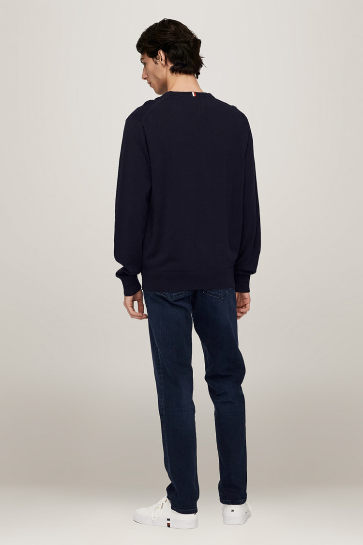 トミー ヒルフィガー TOMMY HILFIGER バーシティケーブルVネック