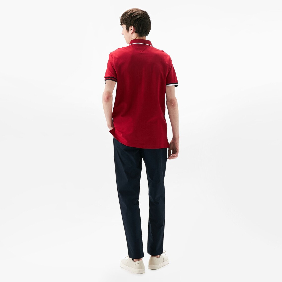 2点でさらに10％OFF】フラッグカフスリムフィットポロシャツ