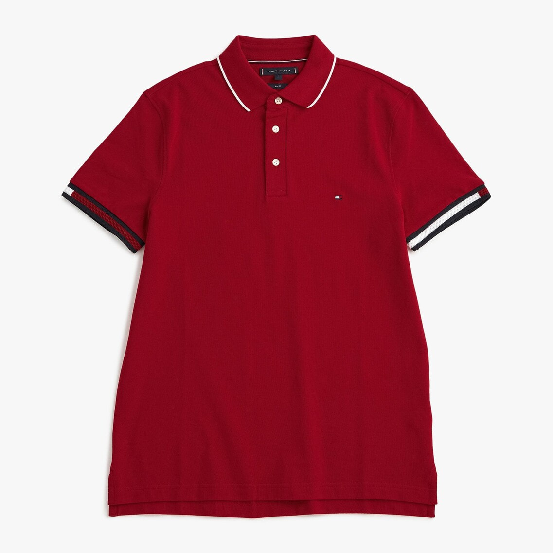 2点でさらに10％OFF】フラッグカフスリムフィットポロシャツ