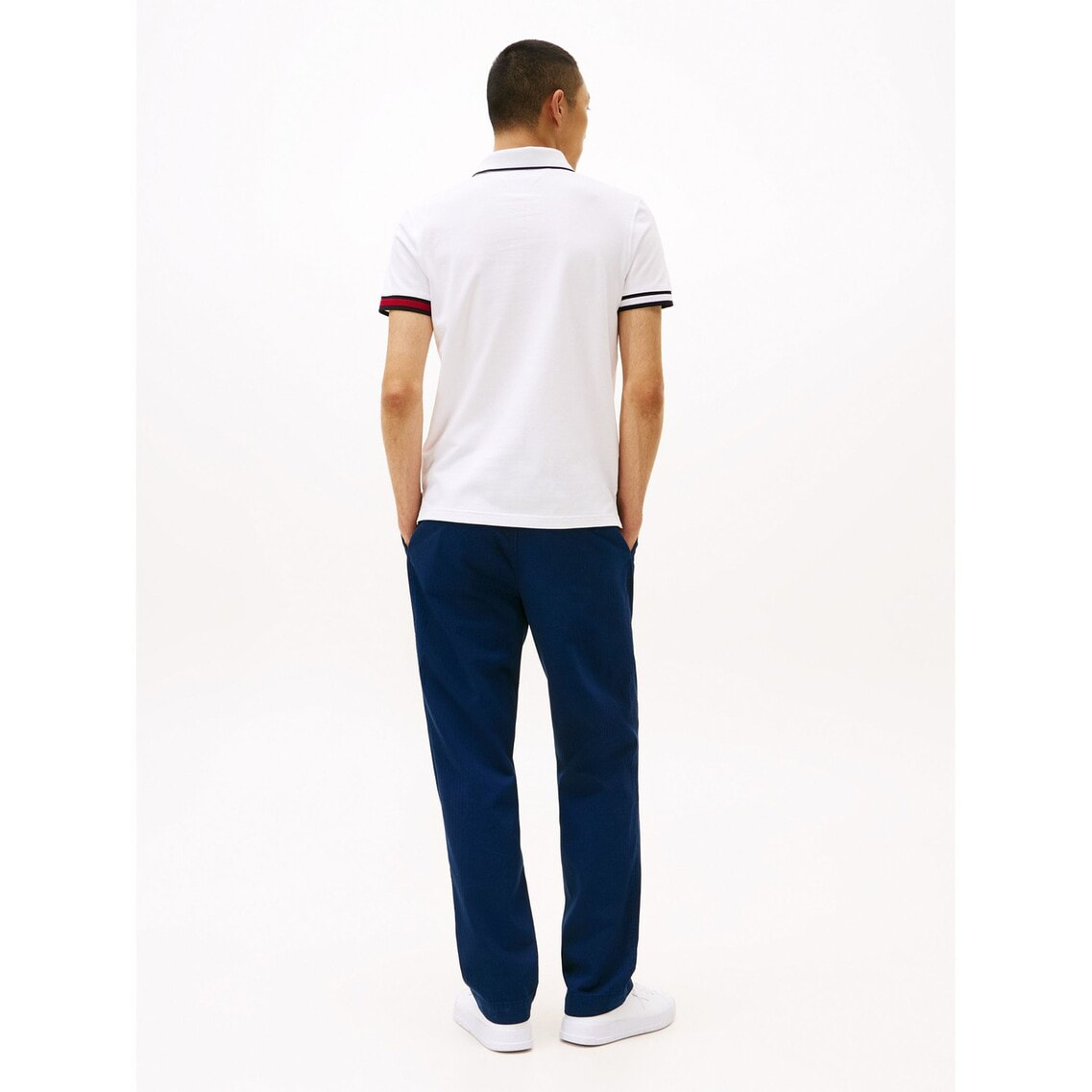 さらに10%off】フラッグカフスリムフィットポロシャツ | トミー