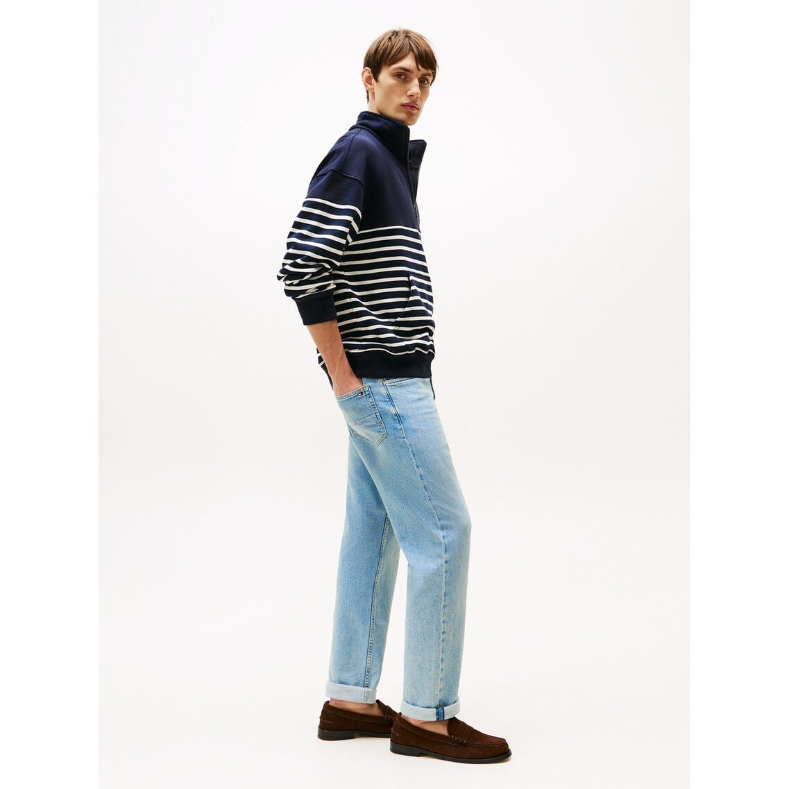 2点でさらに10％OFF】レギュラーマーサーストレートジーンズ