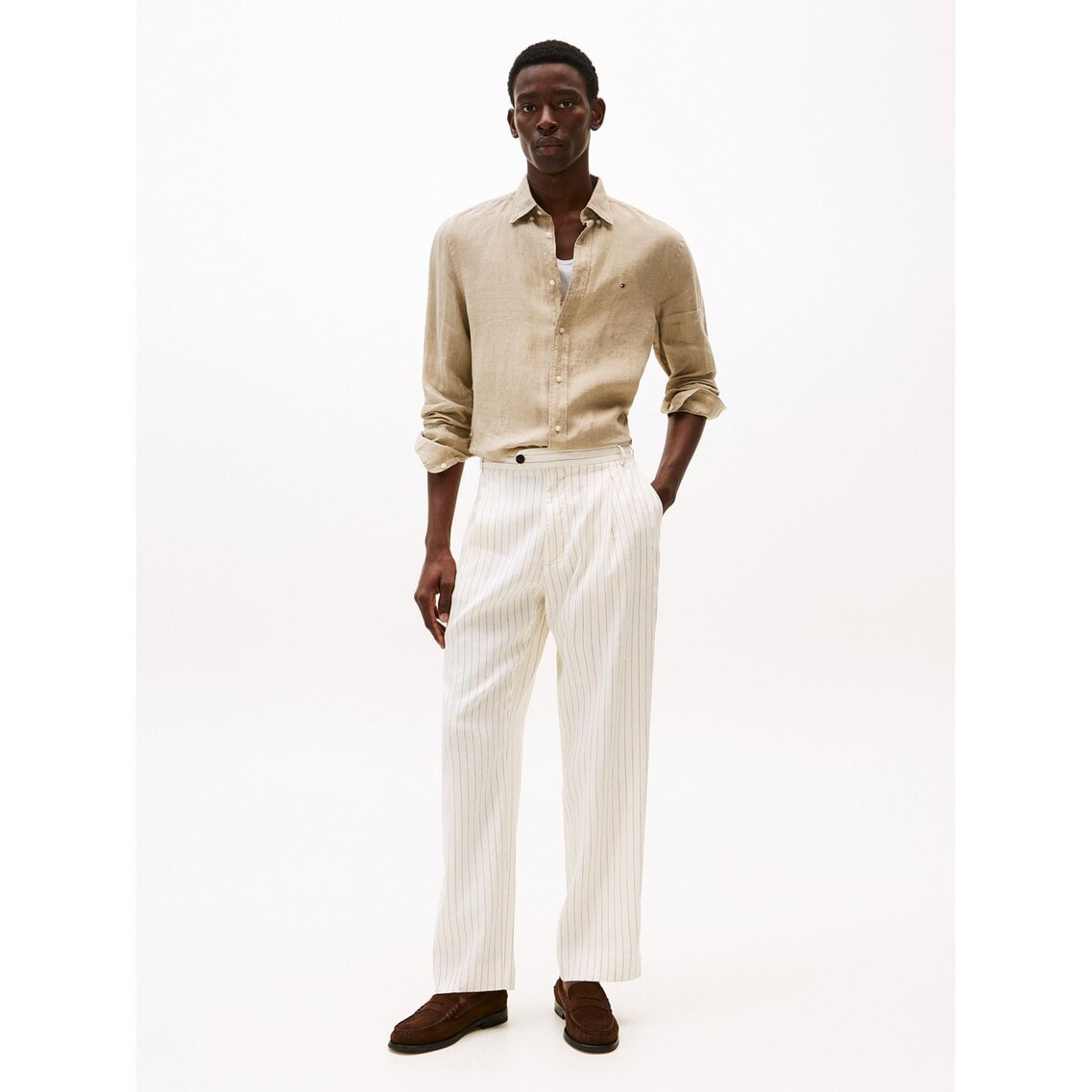 ☆日本未入荷*Massimo Dutti*新作*ピンストライプリネンパンツ☆ ☆日本未入荷*Massimo Dutti*新作*ピンストライプリネンパンツ/D