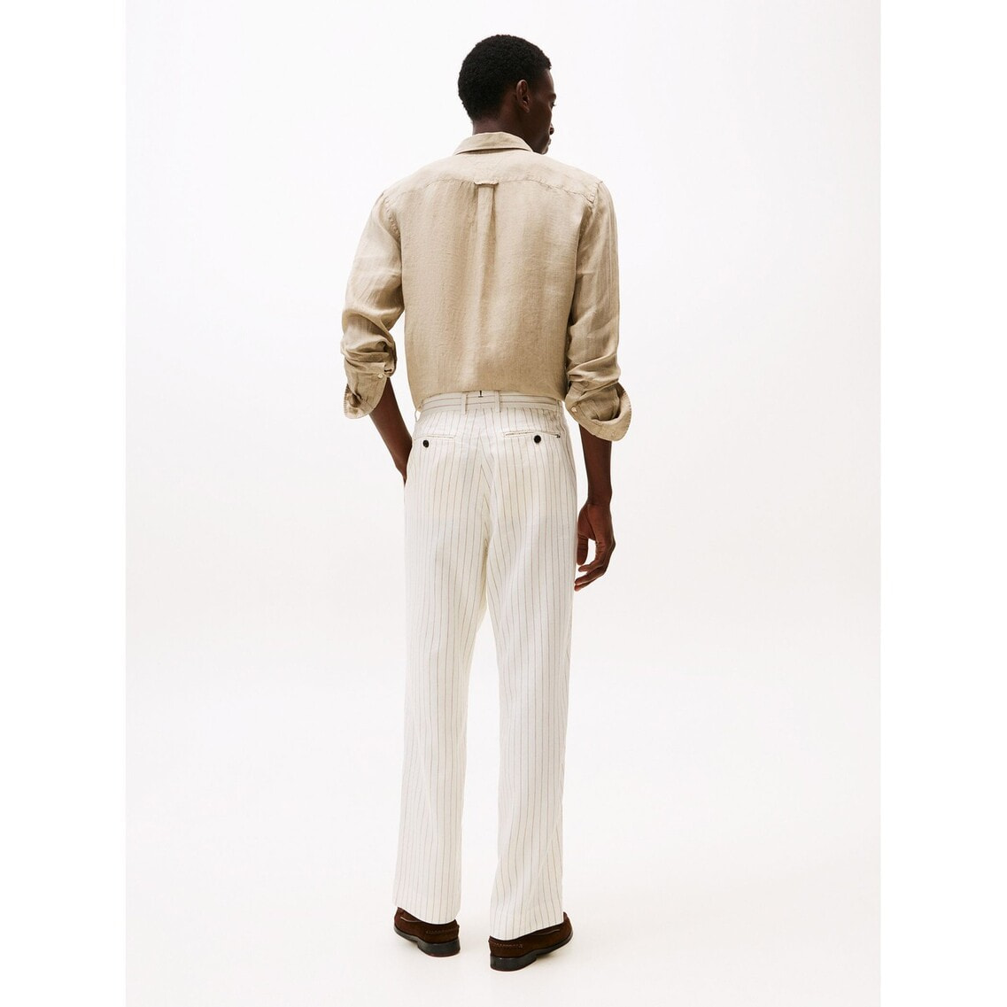 2点でさらに10％OFF】リネンストライプパンツ | トミー