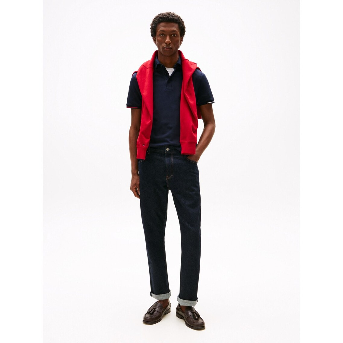   Jeansスリムフィット Vネック ポロシャツ M Calvin Klein｜Calvin Klein Jeans/(W)【公式ショップ