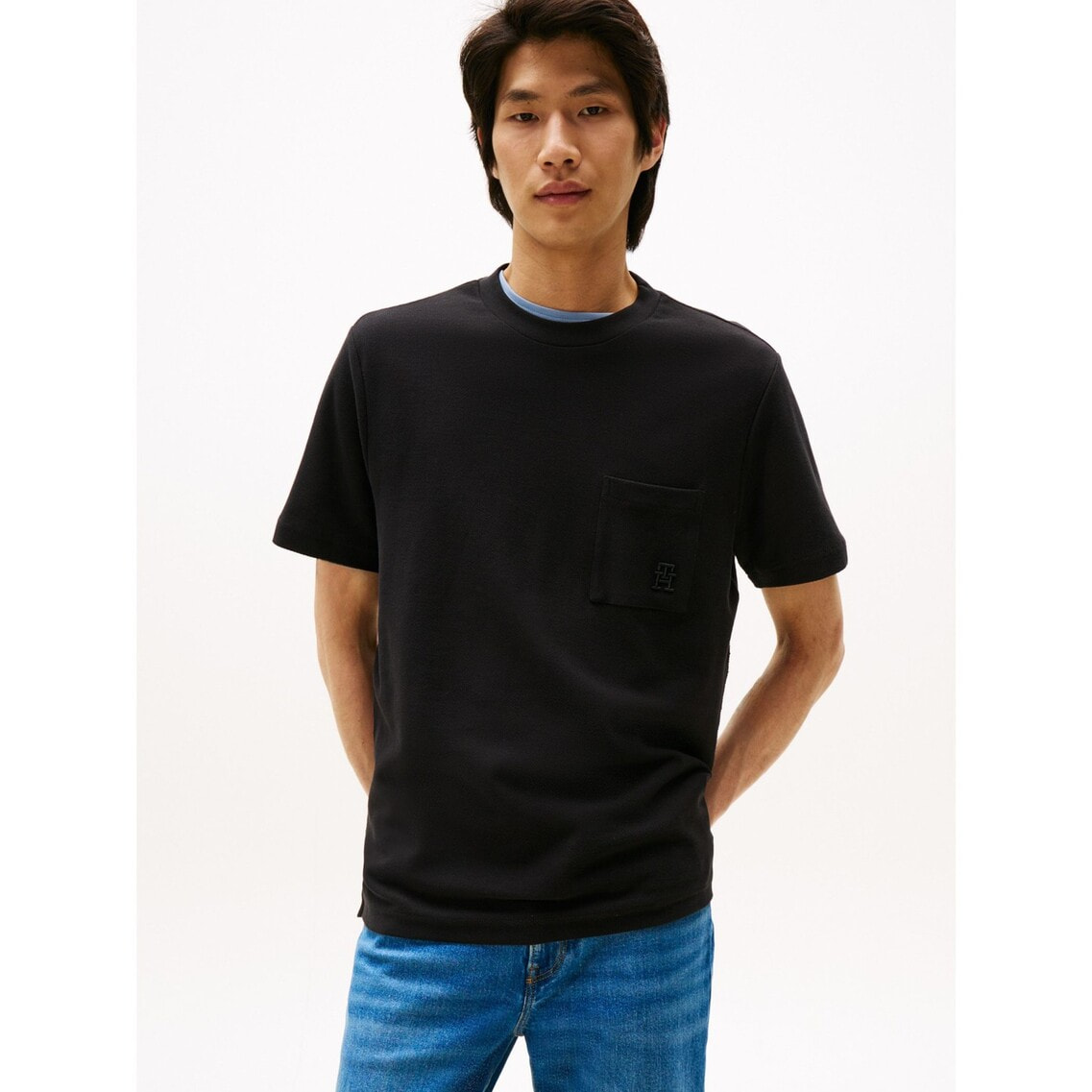 BE:FIRST グラフィックTシャツ M ブラック モノグラムTシャツ | トミー ヒルフィガー | トミー