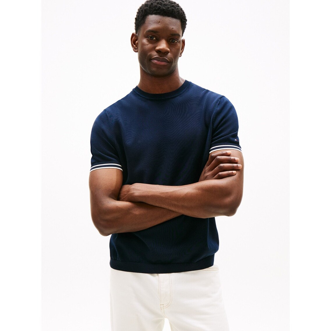 2点でさらに10％OFF】ティッピングストライプTシャツ | トミー