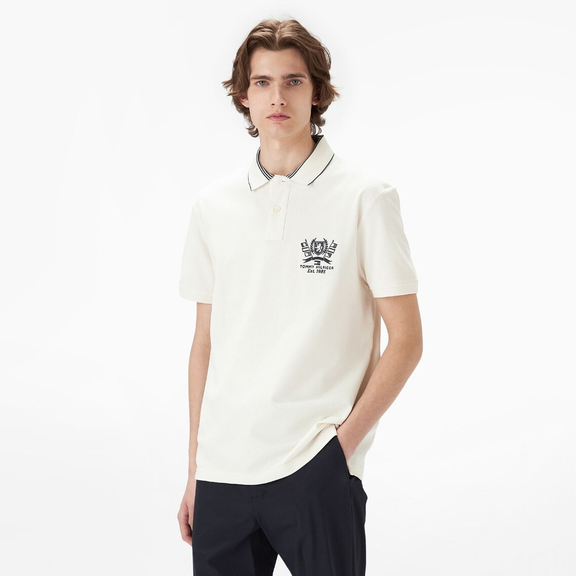 トミーフィルフィガー　ポロシャツ TOMMY HILFIGER (トミーヒルフィガー) ワンポイント 半袖