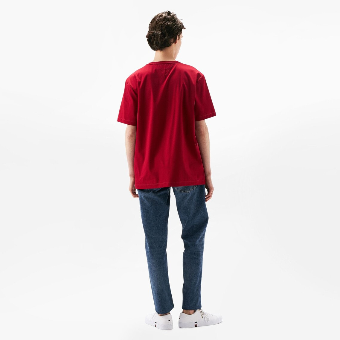 トミー ヒルフィガー   リラックスライトコットンインターロックTシャツ （レッド） トミー ヒルフィガー TOMMY HILFIGER リラックスライトコットン