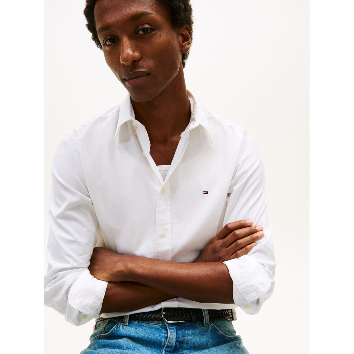 コアフレックスポプリンソリッドシャツ | トミー ヒルフィガー