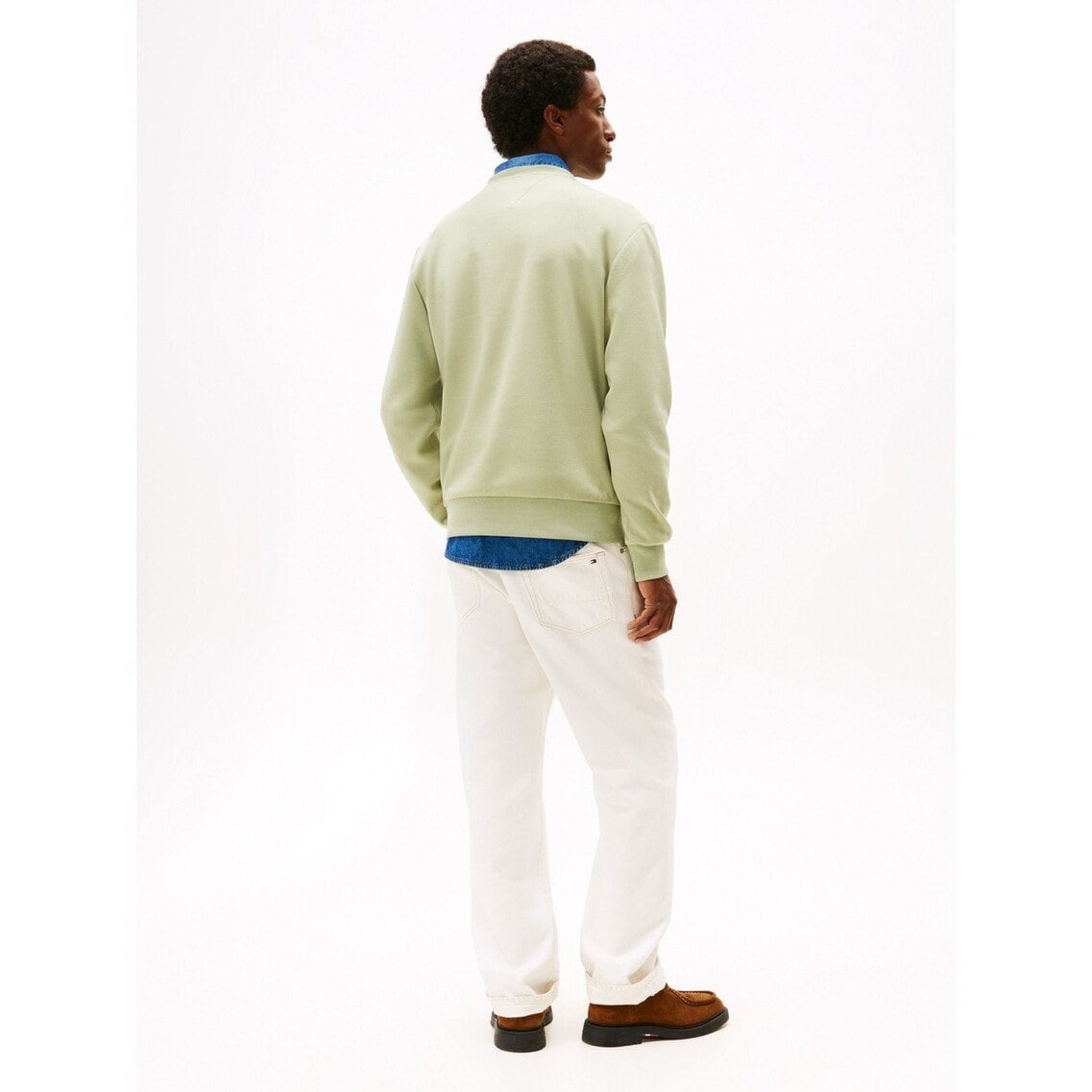 ナイロンアップリケインテクノクルーネックトレーナー | トミー