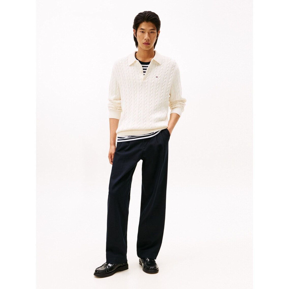 3点でさらに10％OFF】【Jung Hae In着用】コットンケーブルロング