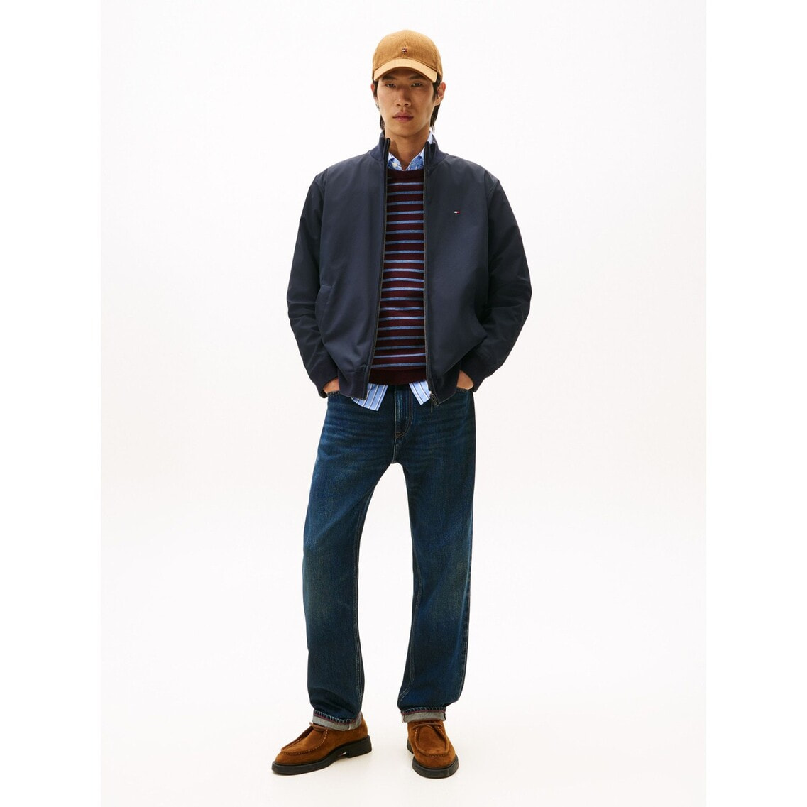 ネイビー フルジップ ジャケット XL UNIQLO メンズフリースフルジップジャケット（ネイビーXL