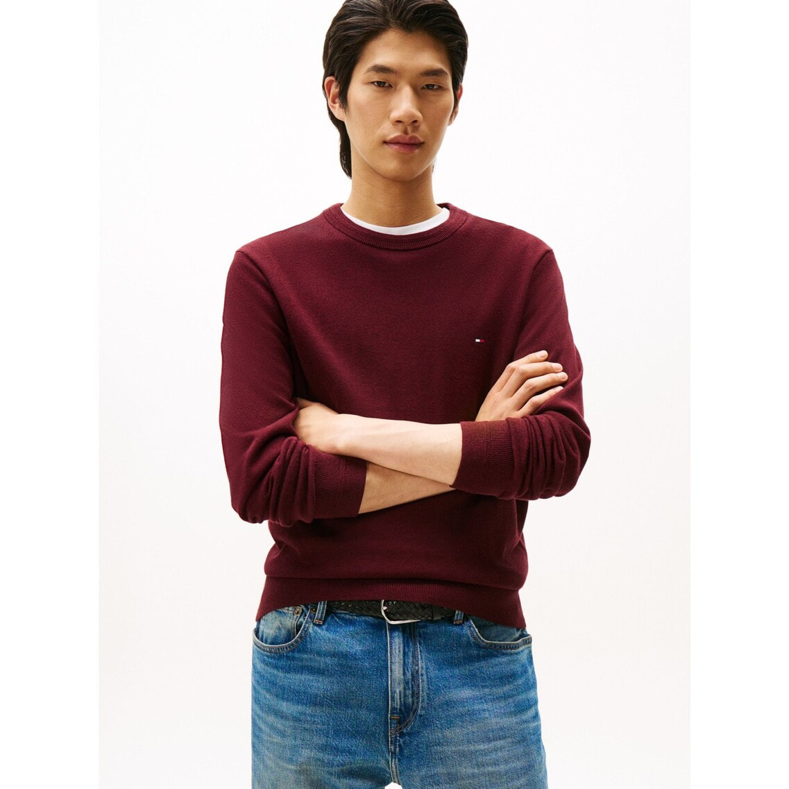 コットンシルクカシミヤクルーネックセーター | トミー ヒルフィガー