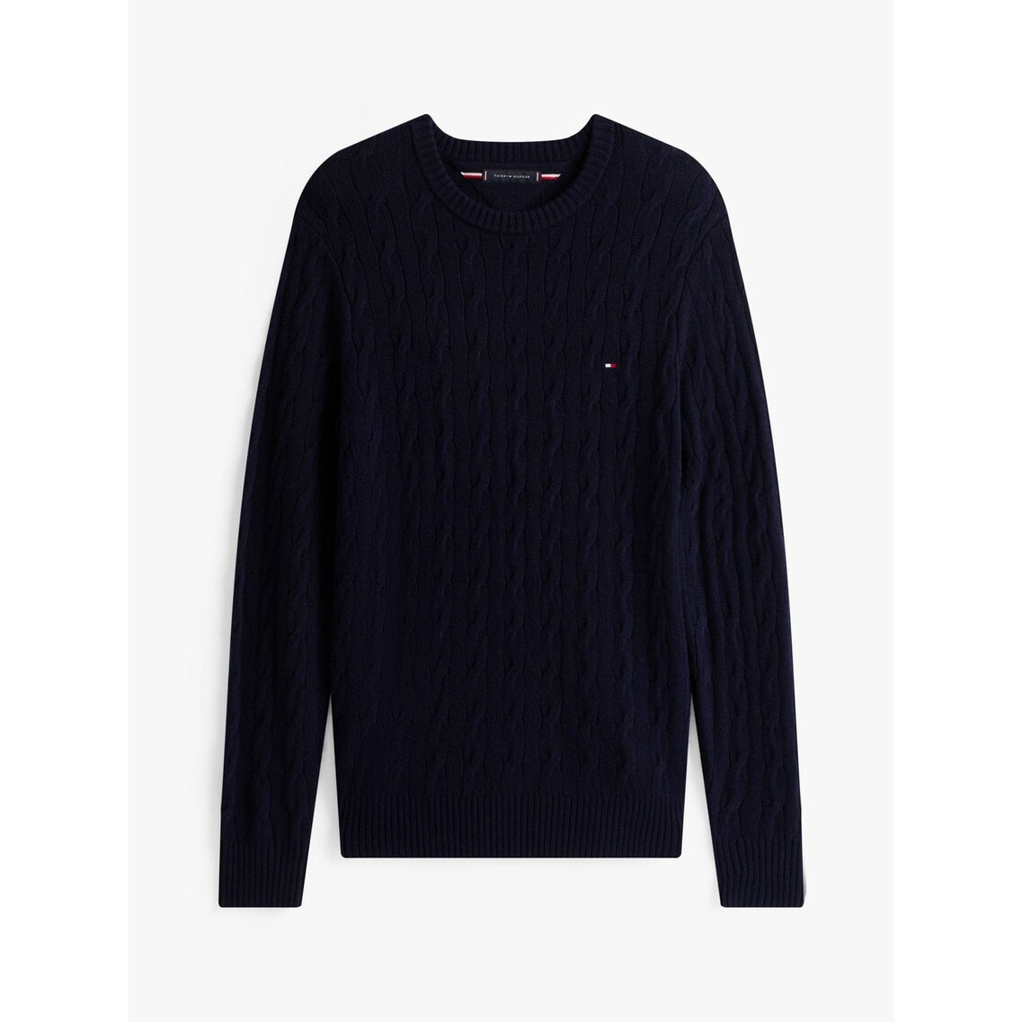 3点でさらに10％OFF】ラムウールブレンドケーブルクルーネックセーター