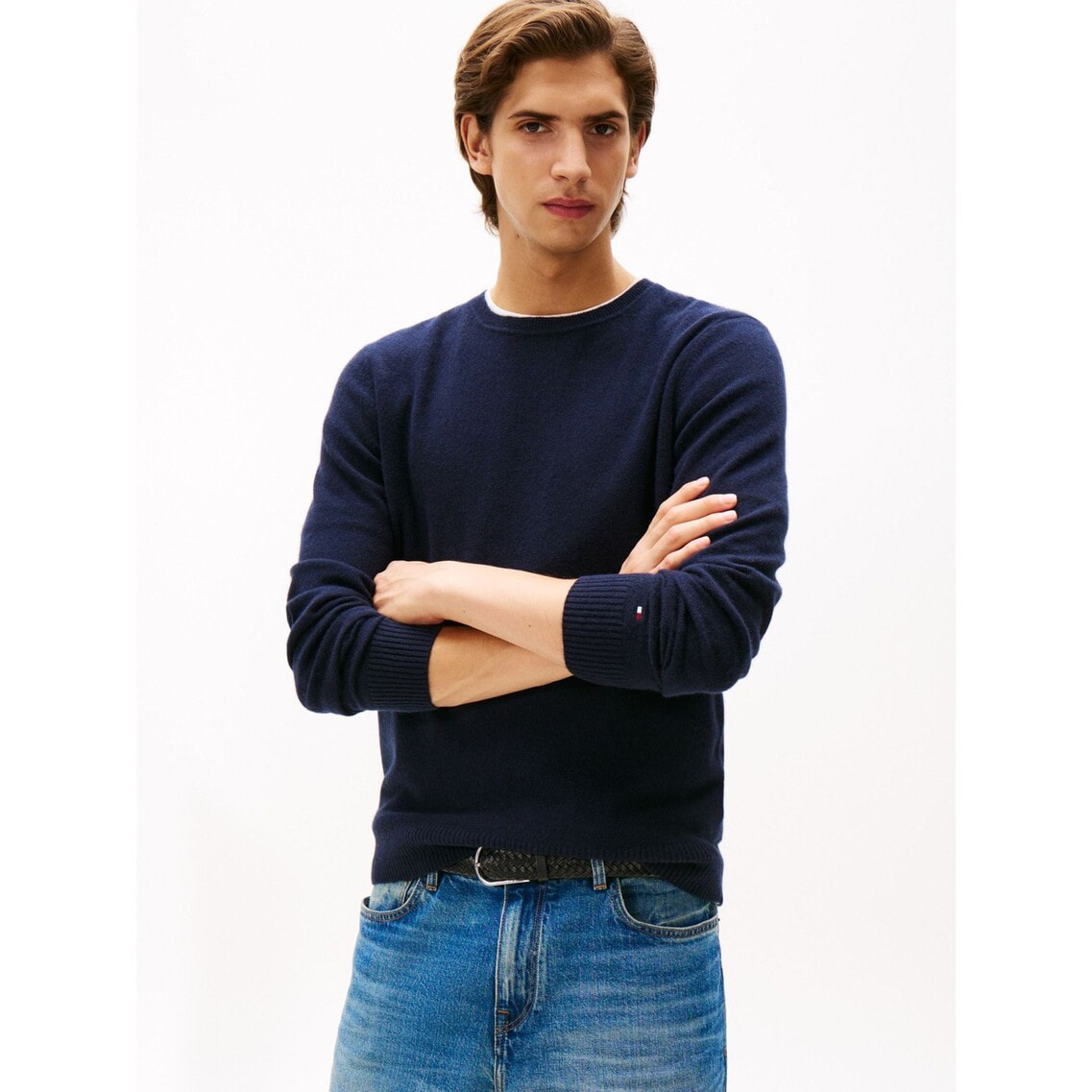   ダークネイビーセーター RBC】【秋冬】ウールクルーネックニットセーター/ネイビー（G-BSTR