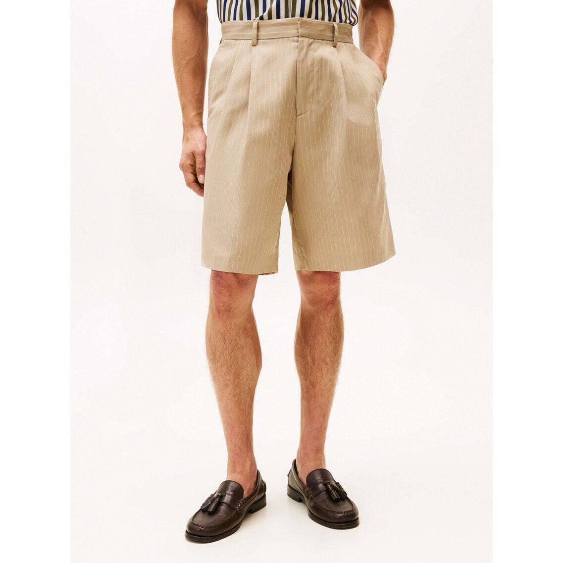 2点でさらに10％OFF】ストライプショートパンツ | トミー ヒルフィガー