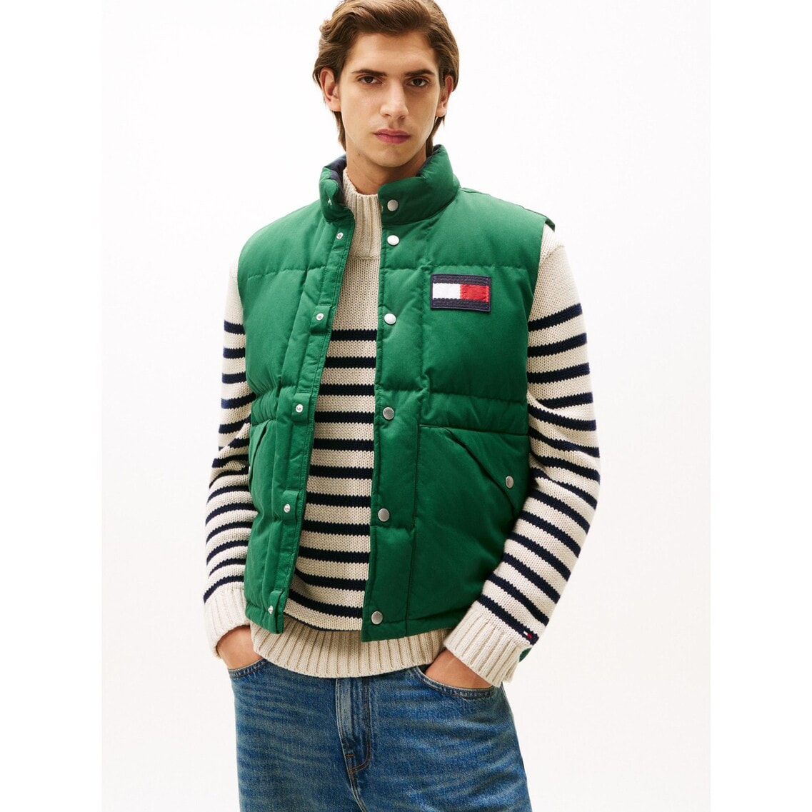 トミーヒルフィガー変わり種ダウンベスト トミー ヒルフィガー TOMMY HILFIGER ダウンベスト （ネイビー