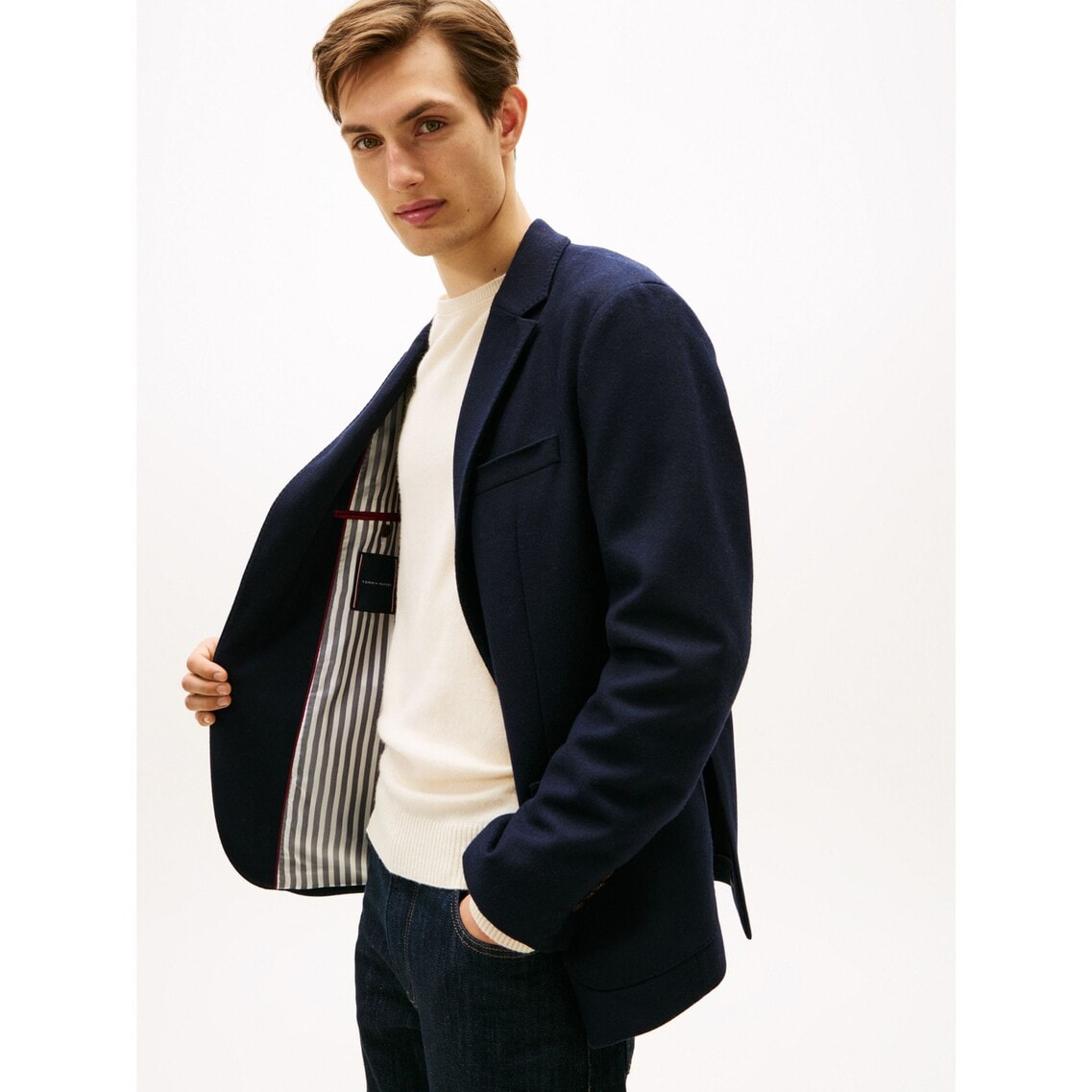 3点でさらに10％OFF】フランネルウールブレザー | トミー ヒルフィガー