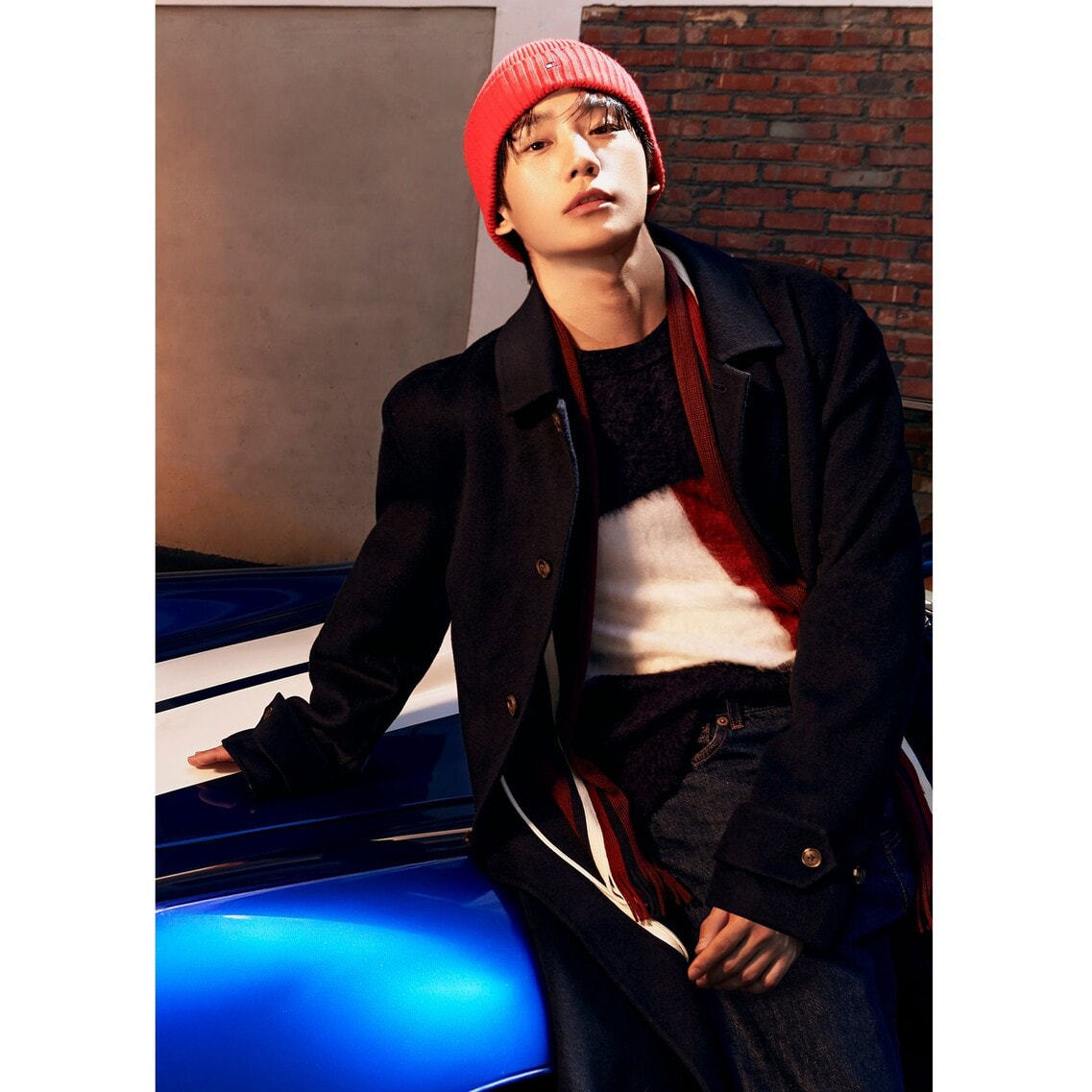 3点でさらに10％OFF】アルパカブレンドビッグフラッグクルーネック