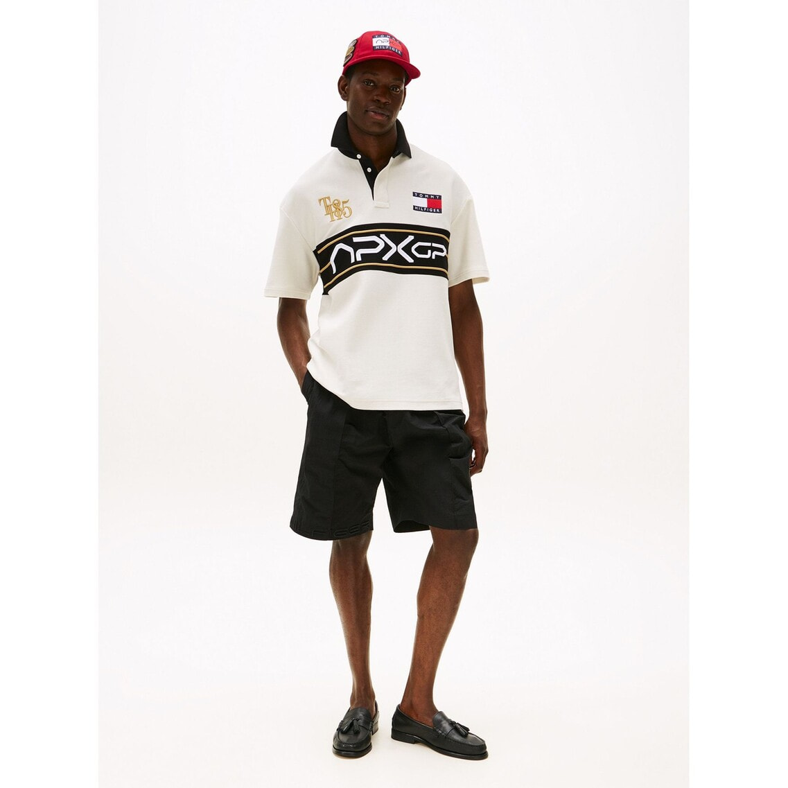 【美品】ゴルフィッカーズ ポロシャツ ホワイト M APXGP collection レースデイグラフィックポロシャツ | トミー