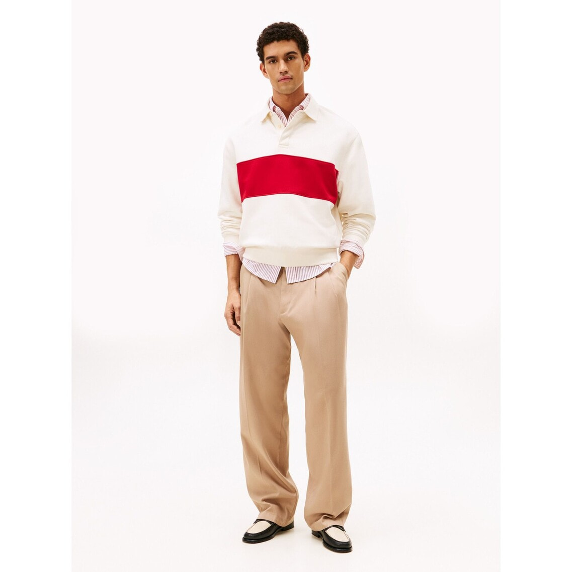 フリースカラーブロックラガーシャツ | トミー ヒルフィガー | トミー