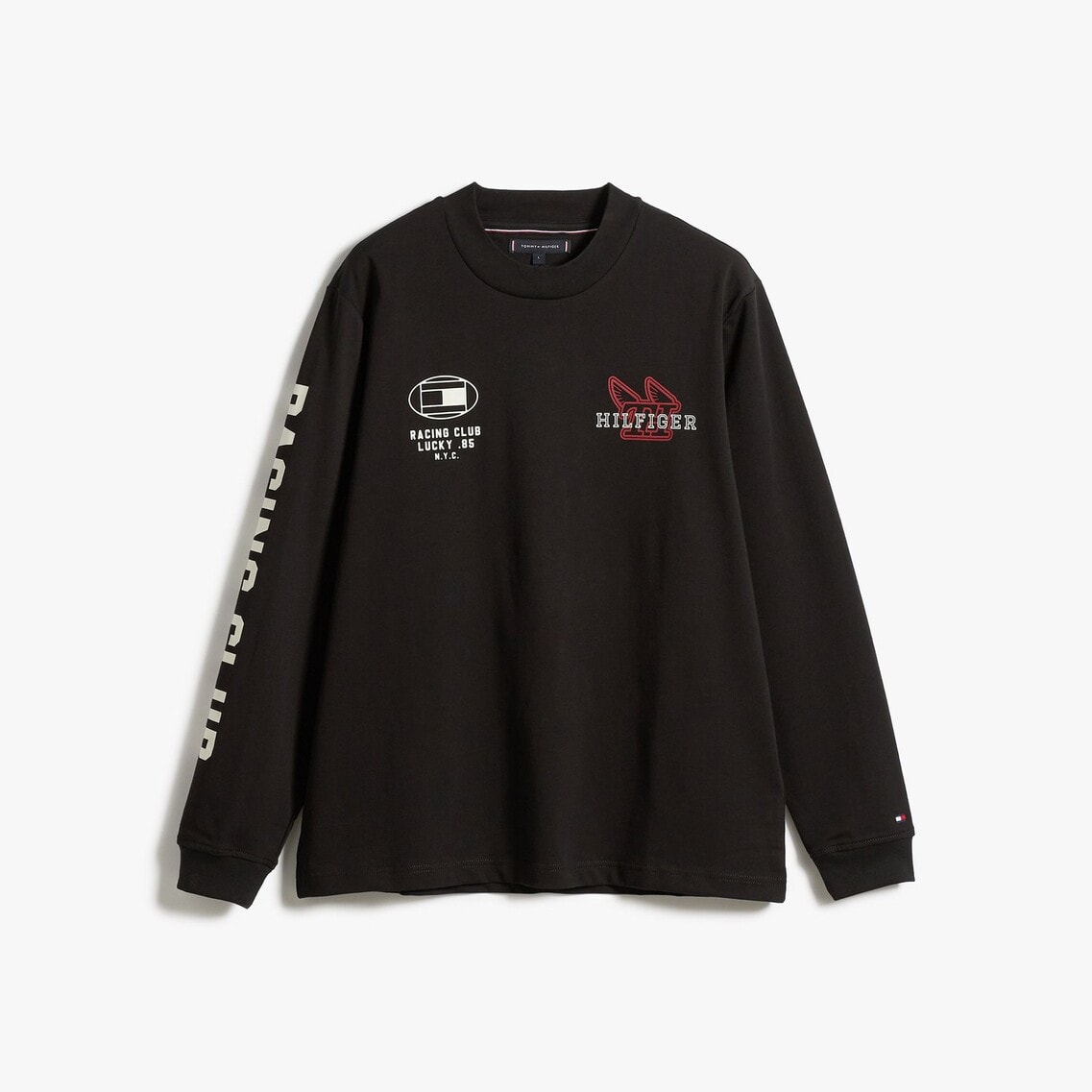 【新品】トミーヒルフィガー　キルティング　黒メッセンジャー　ロゴ モダンアスレチックロングスリーブTシャツ | トミー ヒルフィガー