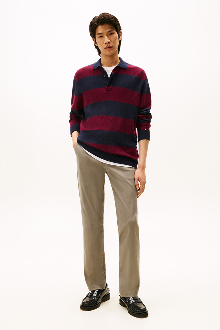キャル　トミーヒルフィガー　パンツLL　メンズ 紺ネイビー TOMMY HILFIGER トミーヒルフィガー チノパンツ メンズ SLIM FIT