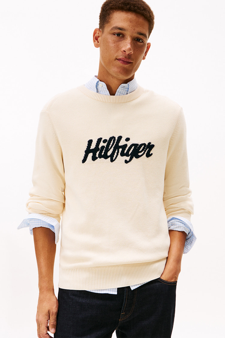 【USA 正規新品】TOMMY HILFIGER トミーヒルフィガー◆高品質コットン◆FLAGロゴ 袖ライン【限定】長袖シャツ ワイシャツ(XL)白 190115 64 トミー ヒルフィガー TOMMY HILFIGER コットンシルクニットプル