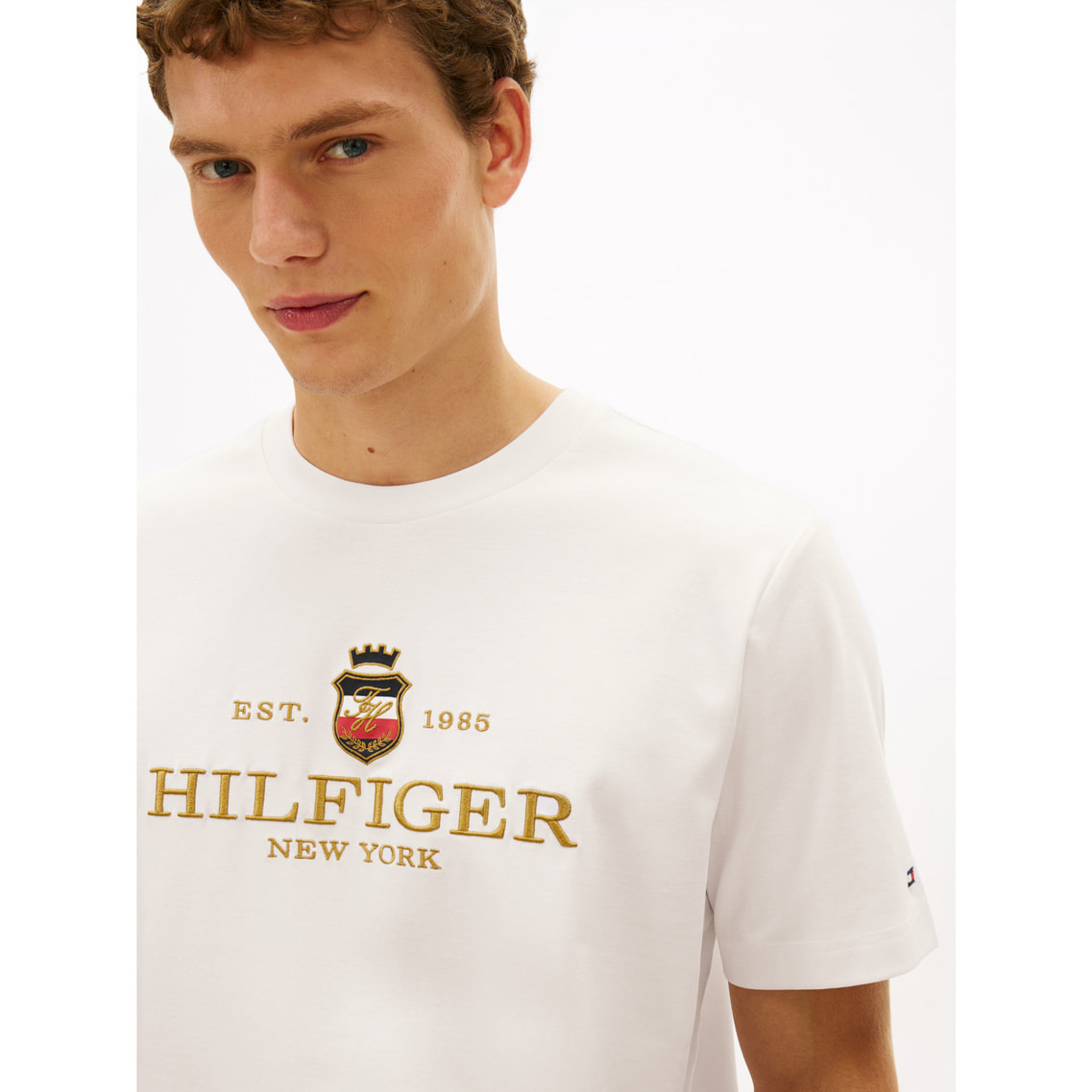 GOLDEN  ホワイト Tシャツ M アイコングラフィッククルーネックTシャツ | トミー ヒルフィガー