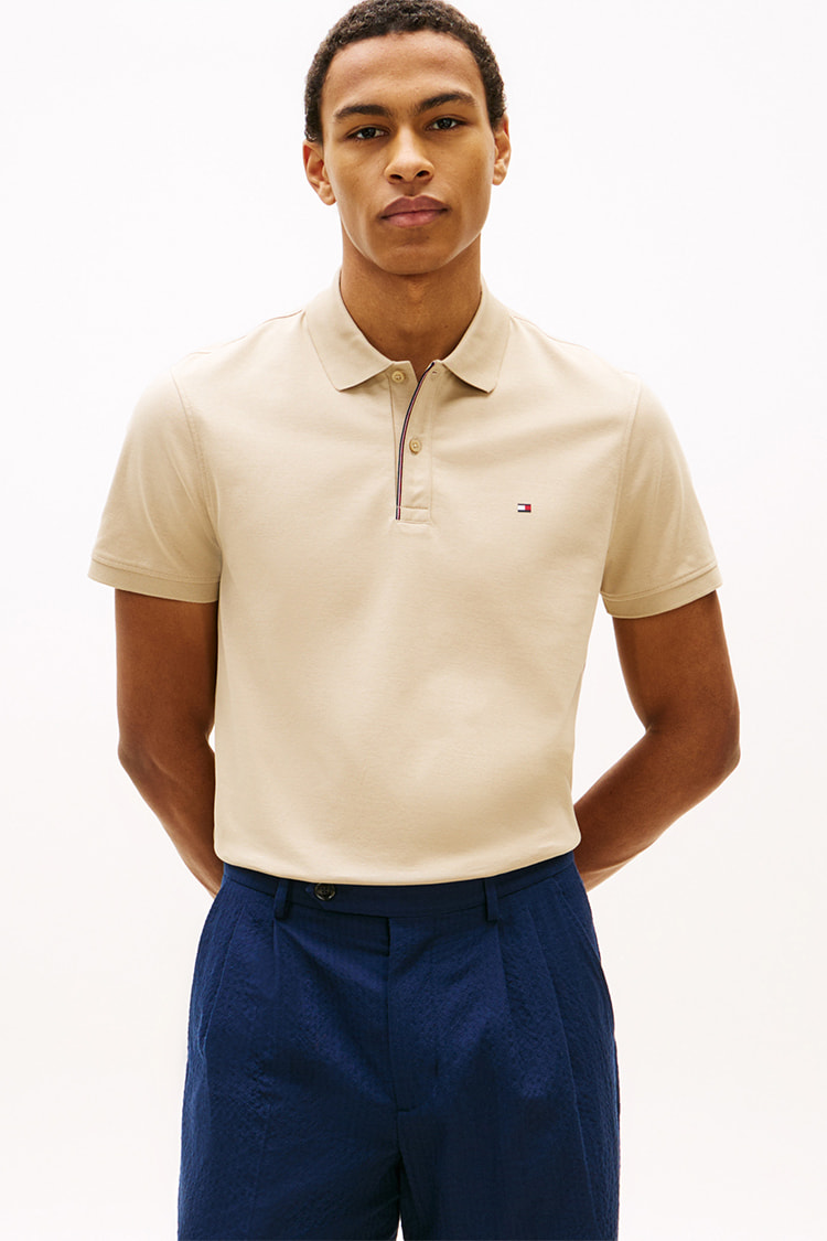 st-C837864272-831-L トミーヒルフィガー TOMMY HILFIGER メンズ コットン ニット セーター ワンポイント Vネック マロン