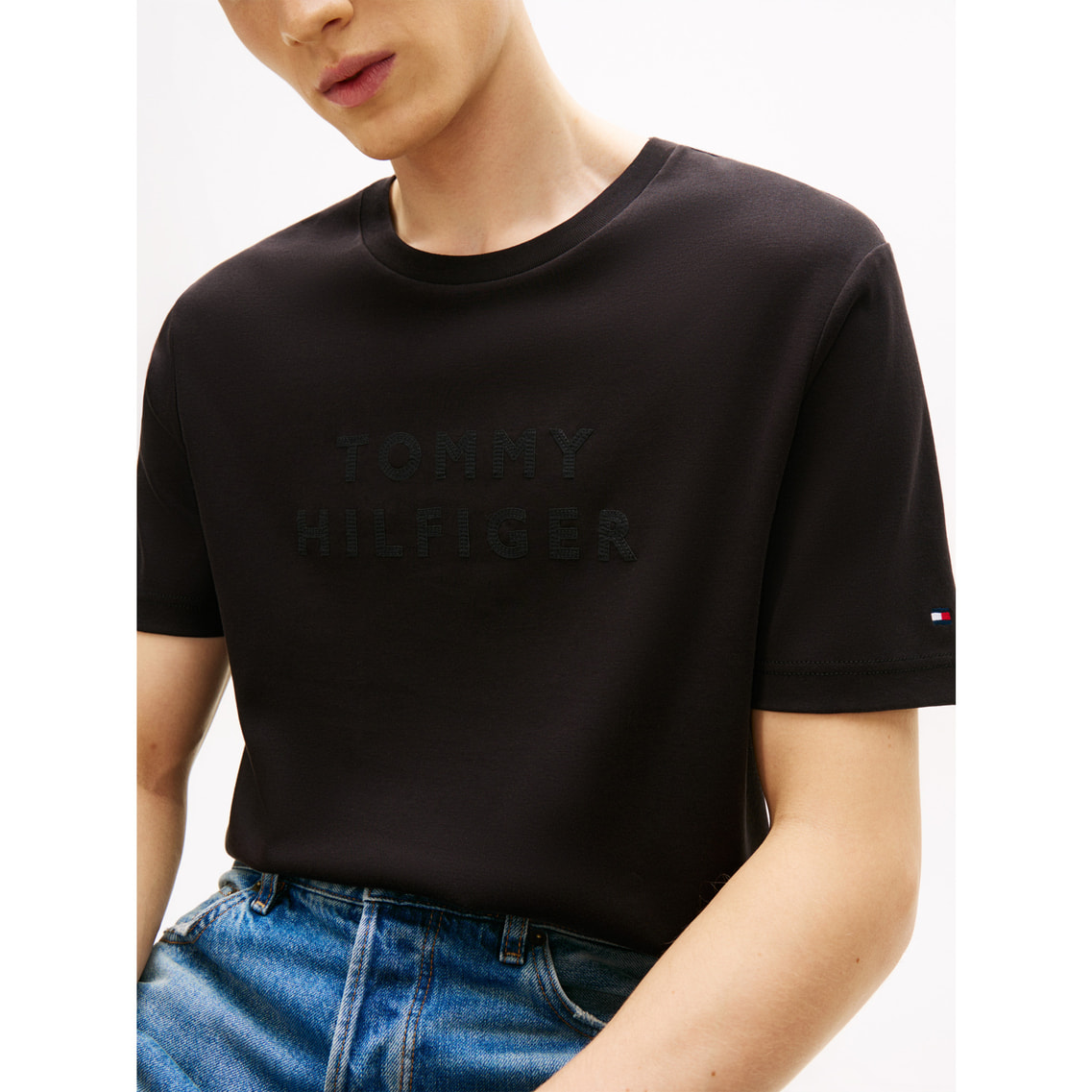 とみひろ ミックスメディアインターロックTシャツ | トミー ヒルフィガー