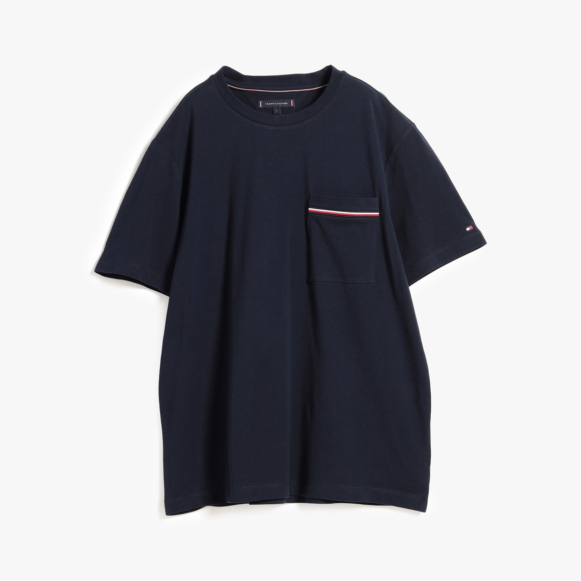 2点でさらに10％ off】グローバルストライプピケポケットTシャツ