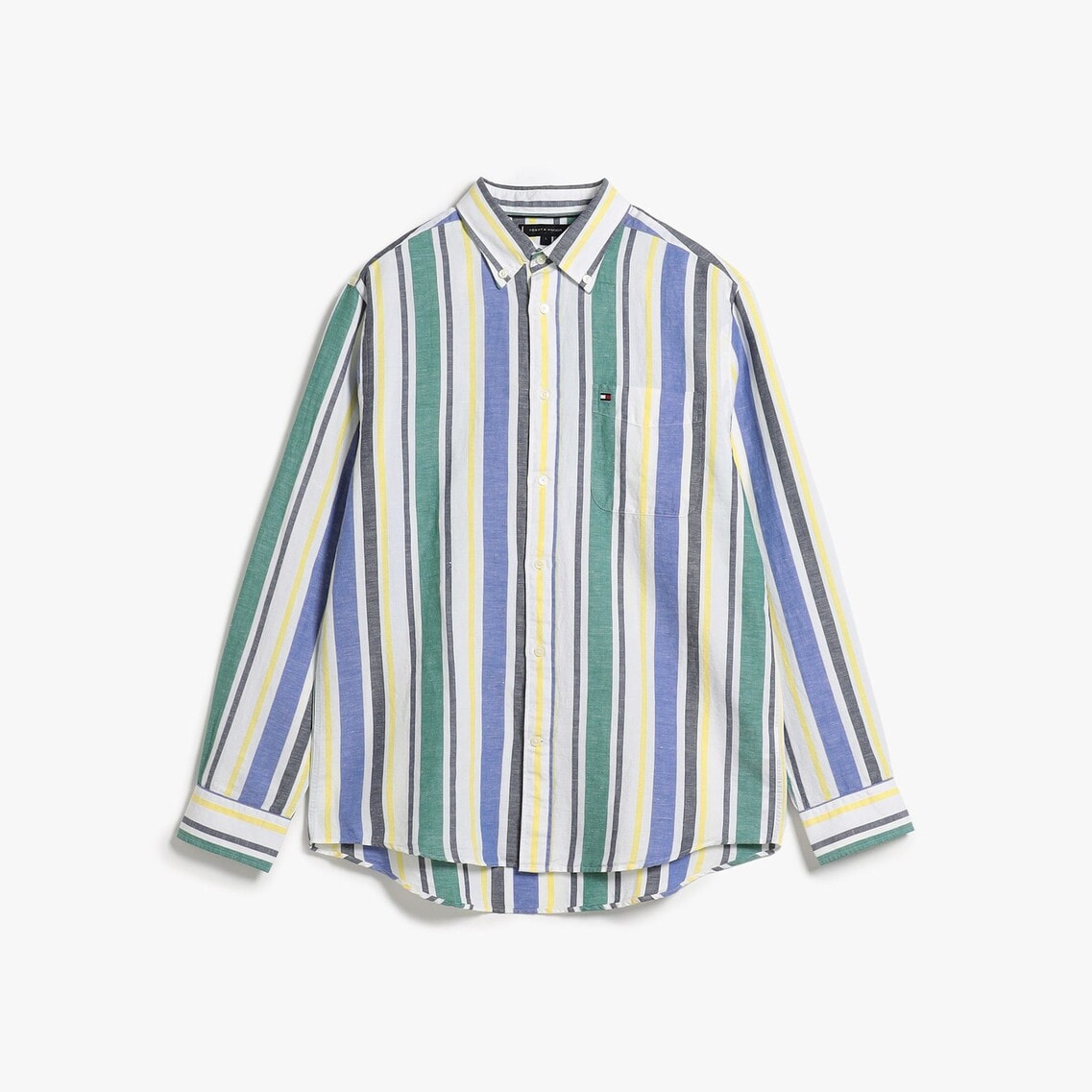 本日限定10%OFF  日本代表 ストライプシャツ リネンブレンドボールドストライプシャツ | トミー ヒルフィガー
