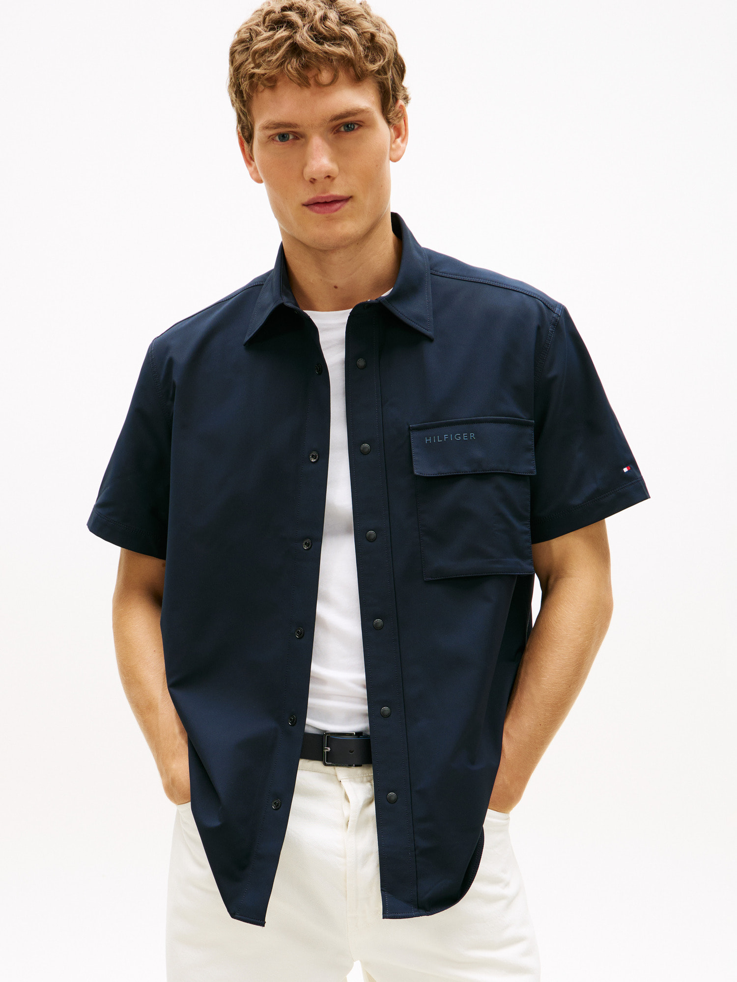 さらに10％ off】ストラクチャーショートスリーブシャツ | トミー