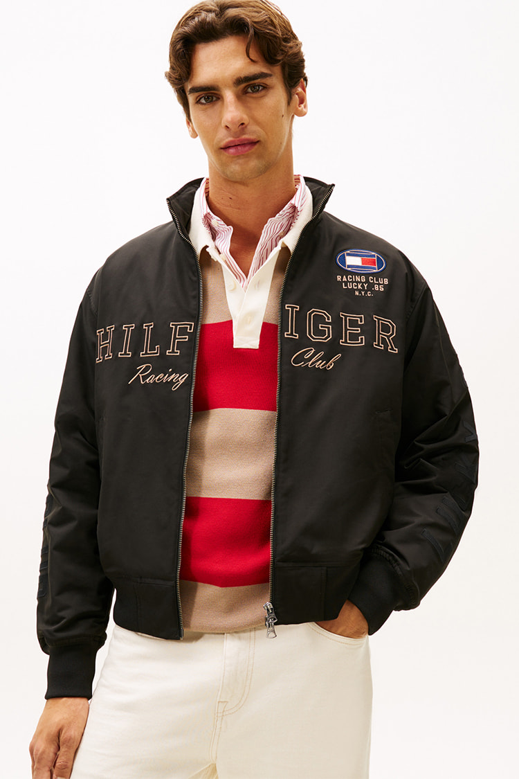 【新品未使用】トミー　ヒルヒィガー　ダウン＆フェザー　ジャケット　150 トミーヒルフィガー 中綿ジャケット PU レザー TOMMY