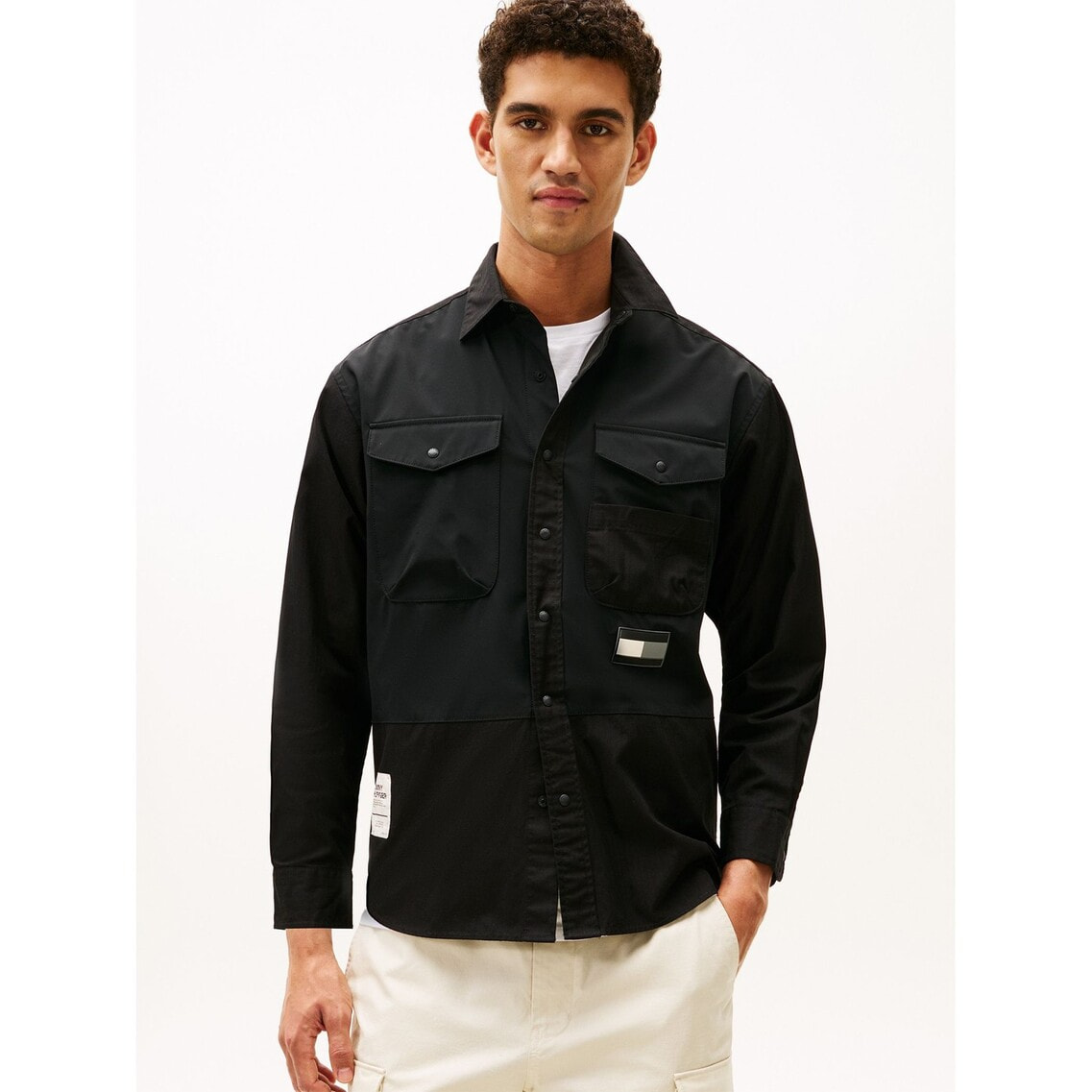 ミックスファブリックユーティリティシャツ | トミー ヒルフィガー