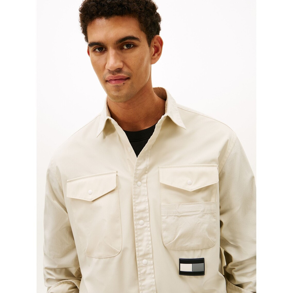 2点でさらに10％OFF】ミックスファブリックユーティリティシャツ