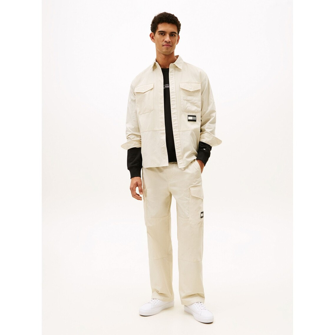 3点でさらに10％OFF】ミックスファブリックユーティリティシャツ