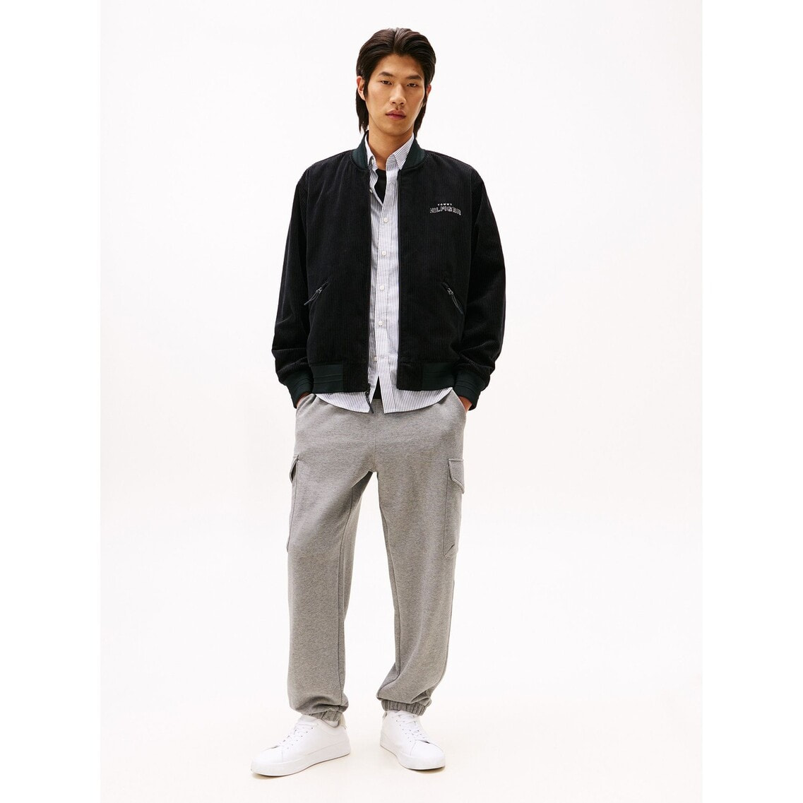 MODERNATHLETICミックスメディアリバーシブルボンバージャケット