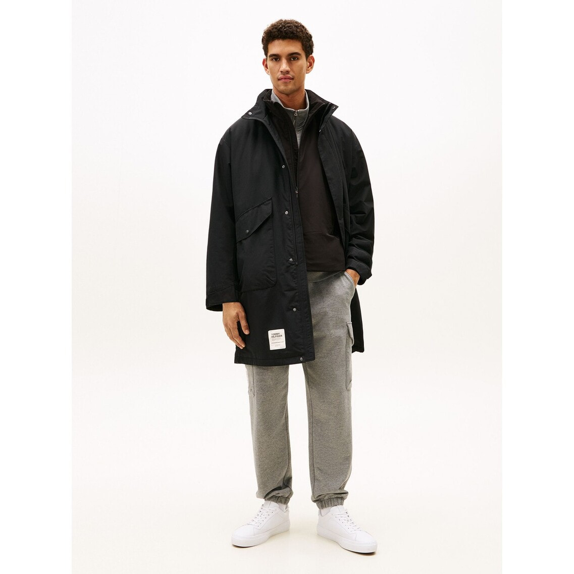 新品未使用 定価3.8万 トミーヒルフィガー モッズコート 刺繍 M 新品未