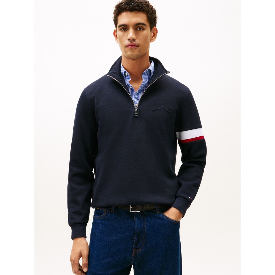 ピケインスティテューショナル1/4ジップトレーナー | トミー