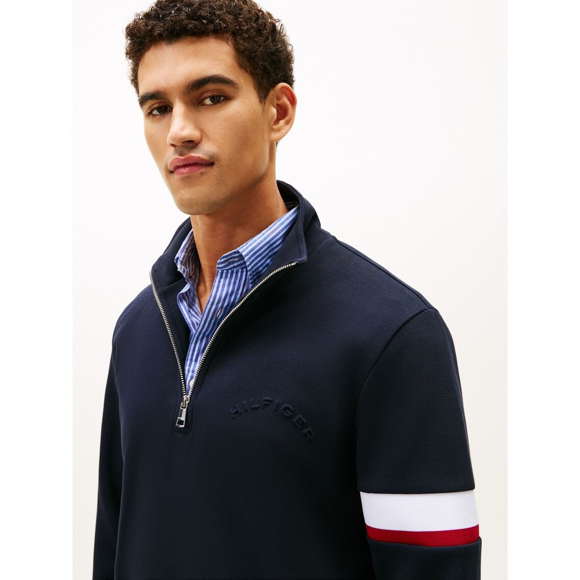 ピケインスティテューショナル1/4ジップトレーナー | トミー