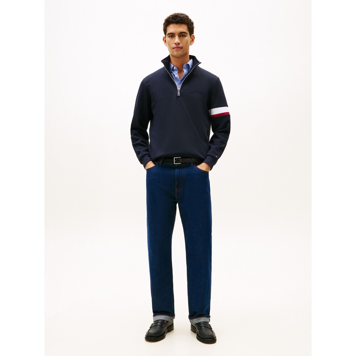 ピケインスティテューショナル1/4ジップトレーナー | トミー