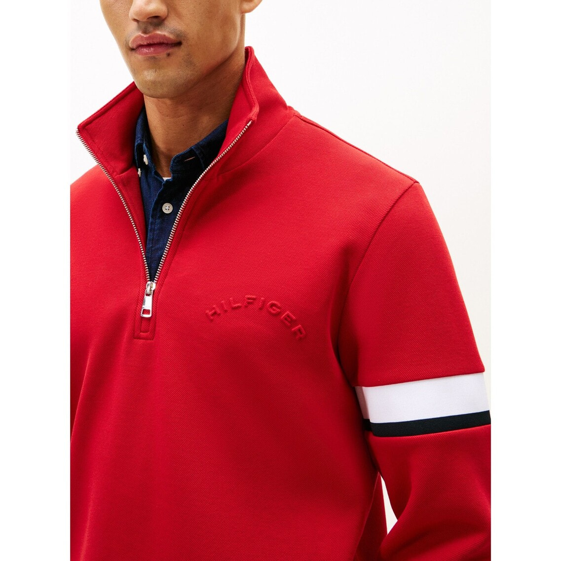 ピケインスティテューショナル1/4ジップトレーナー | トミー