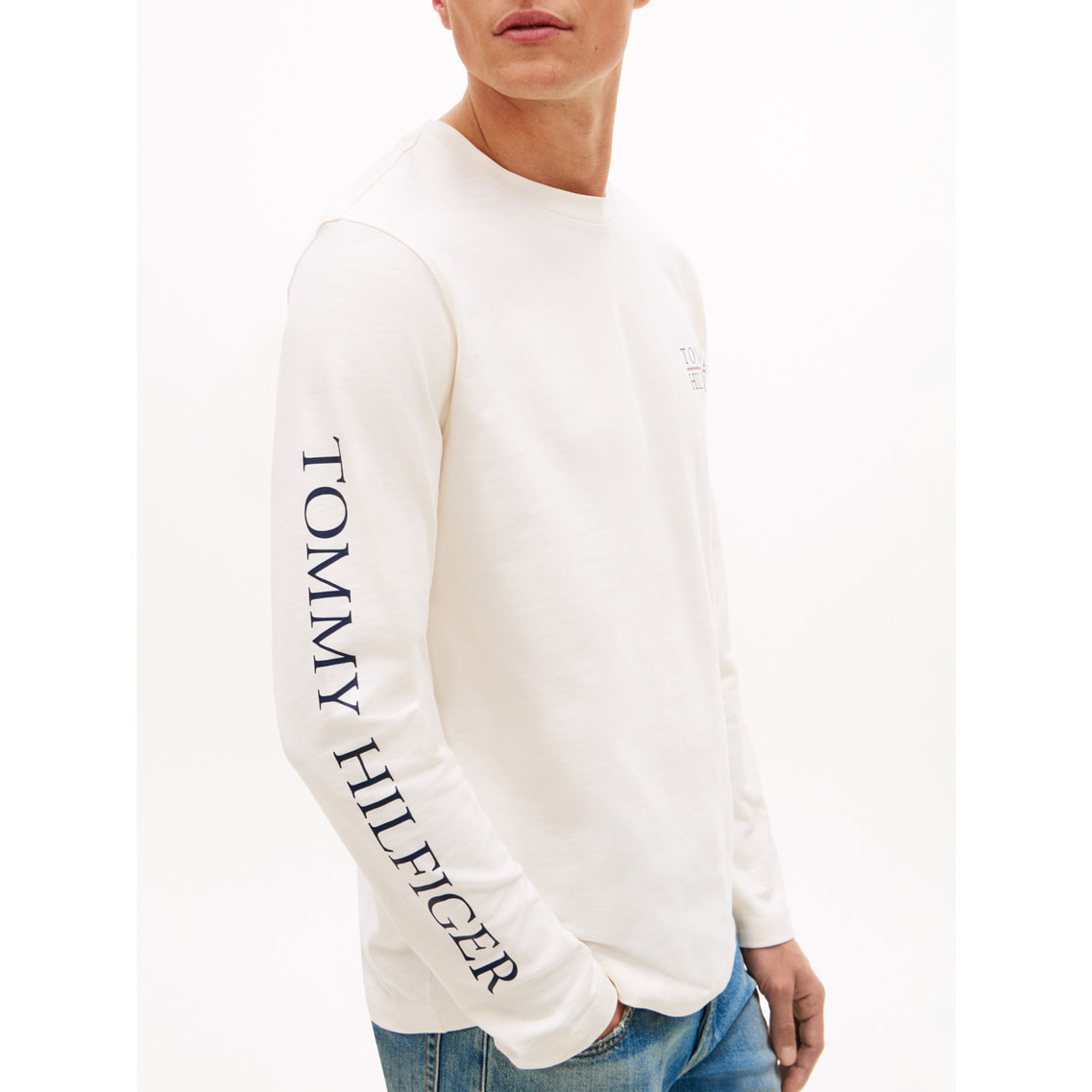 PRIDE ロングスリーブ カットソー 36号 Sサイズ ホワイト ロゴ ヘリテージシリーズテキストロングスリーブTシャツ | トミー